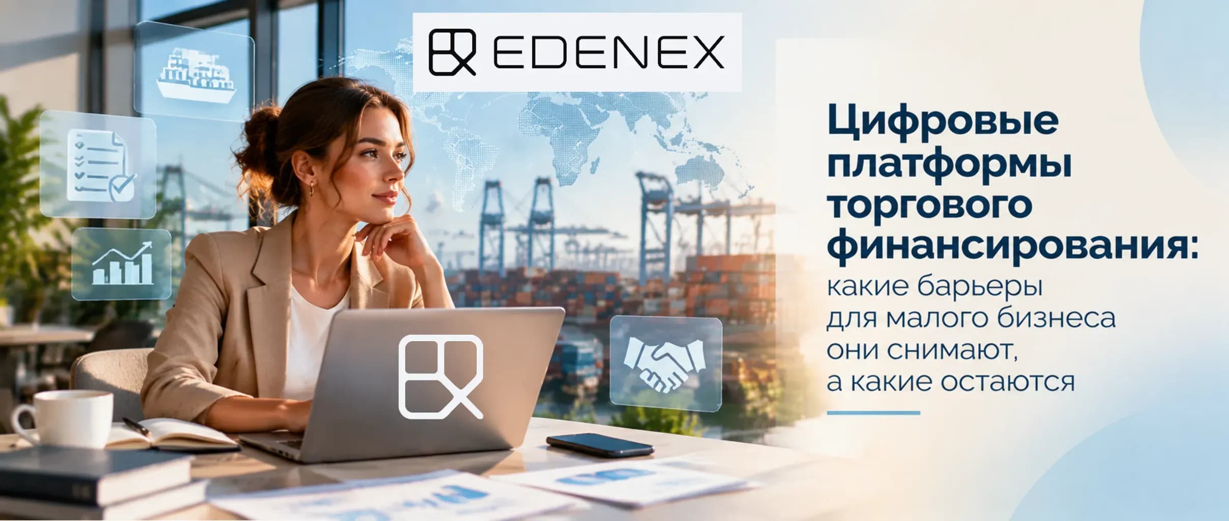 Цифровые платформы торгового финансирования Схема барьеров доступа МСП к торговому финансированию: доля отказов, разрыв в $2,5 трлн, структура издержек и типы платформ.