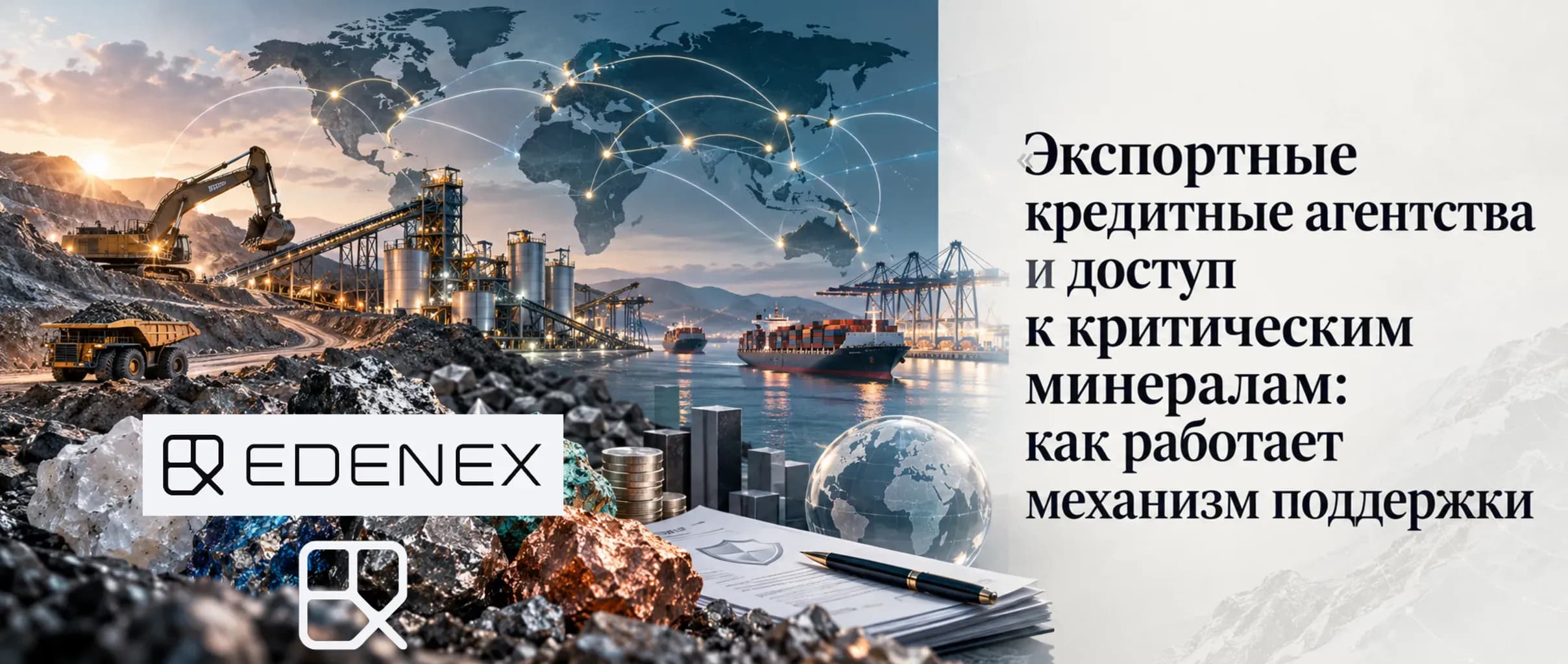 ЭКА и критические минералы Схема финансирования проекта добычи критических минералов через ЭКА: поставки оборудования под офтейк-контракт с возвратом из выручки проекта.