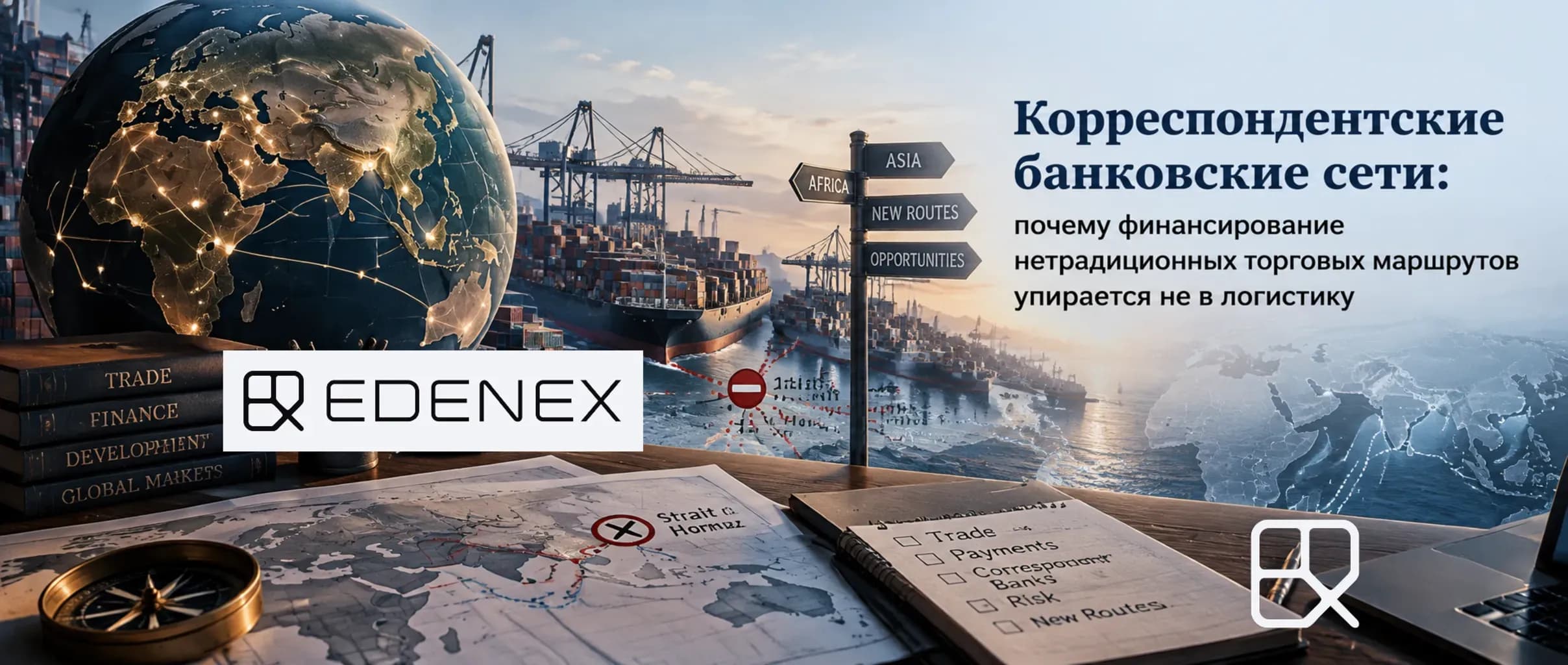 Корреспондентские сети Схема сокращения корреспондентских банковских отношений и альтернативных каналов финансирования торговли по новым маршрутам в развивающихся регионах.